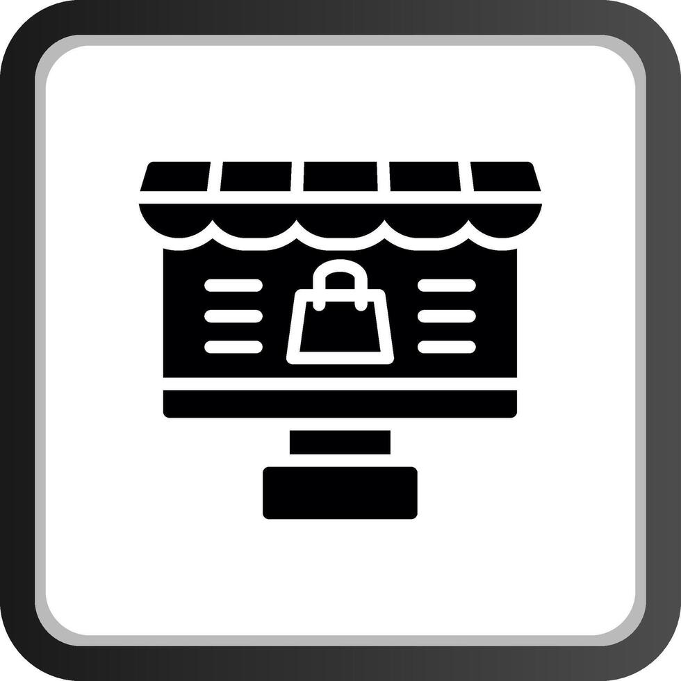 Online-Shopping kreatives Icon-Design vektor