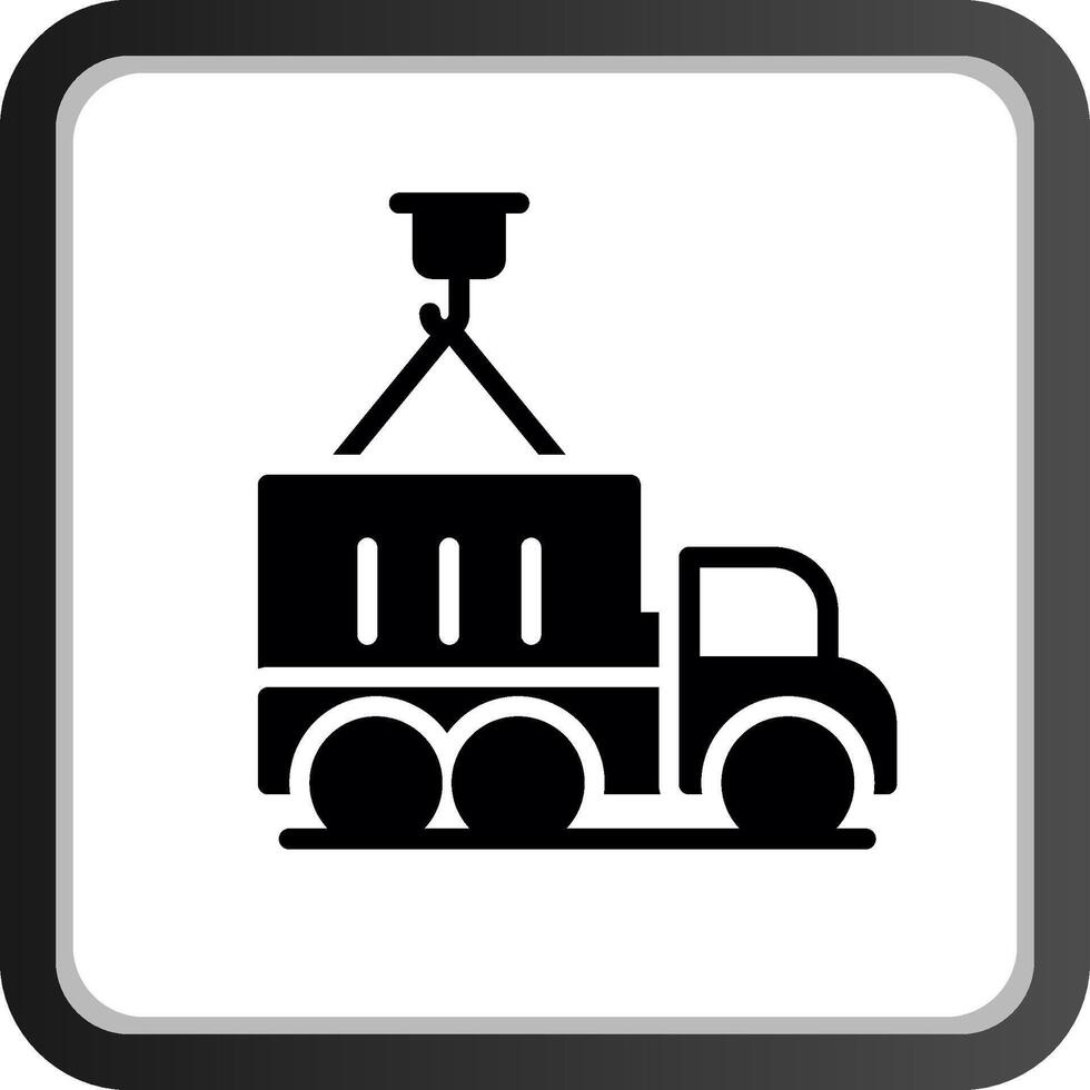 kreatives Icon-Design für Container-LKW vektor