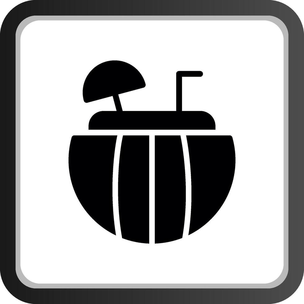 Wassermelonen-Cocktail kreatives Icon-Design vektor