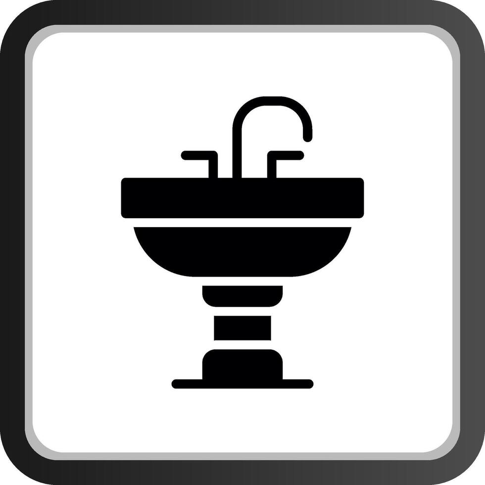 Waschbecken kreatives Icon-Design vektor