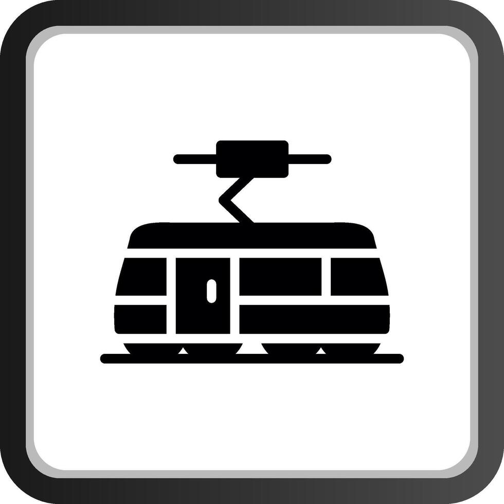Straßenbahn kreatives Icon-Design vektor