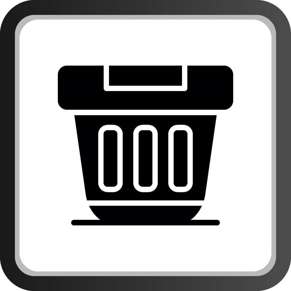 Müllcontainer kreatives Icon-Design vektor