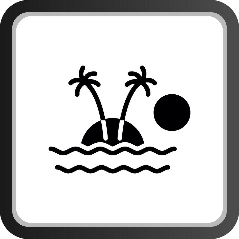 Insel kreatives Icon-Design vektor