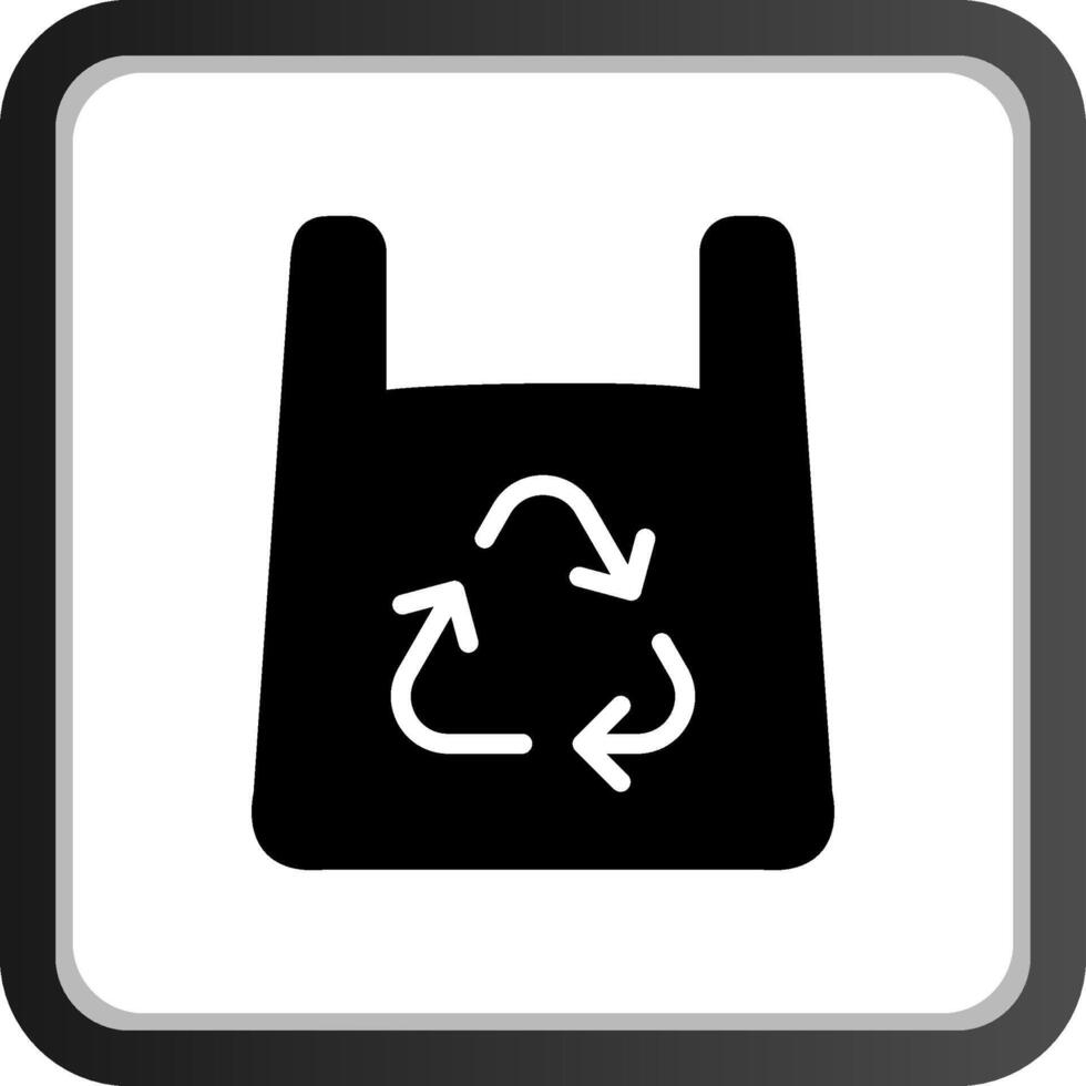 Recycling-Plastiktüte kreatives Icon-Design vektor