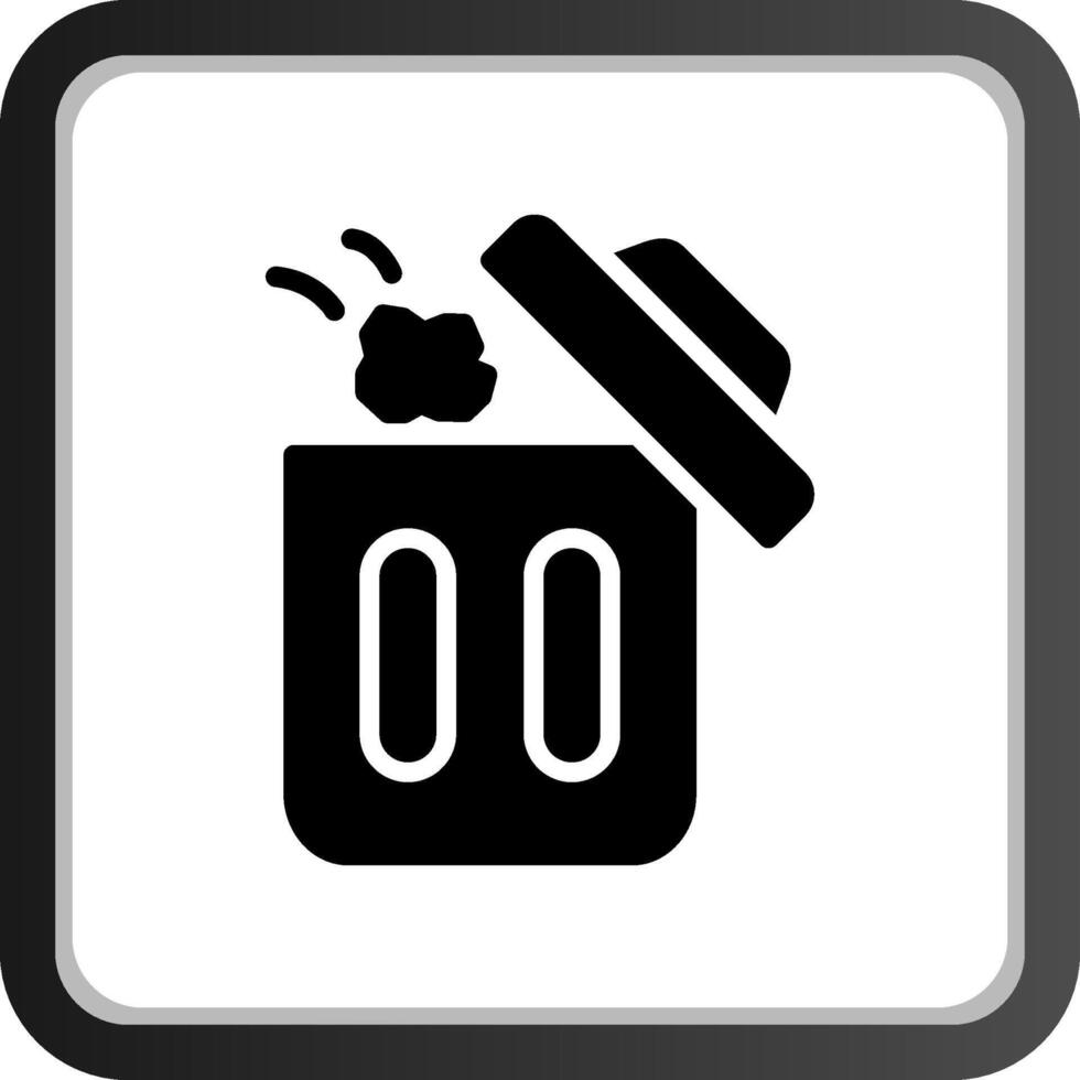 Müll kreatives Icon-Design zu werfen vektor