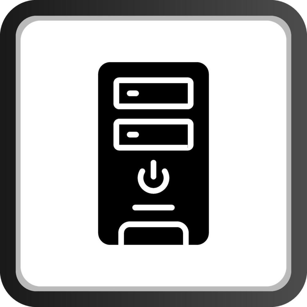 PC-Turm kreatives Icon-Design vektor