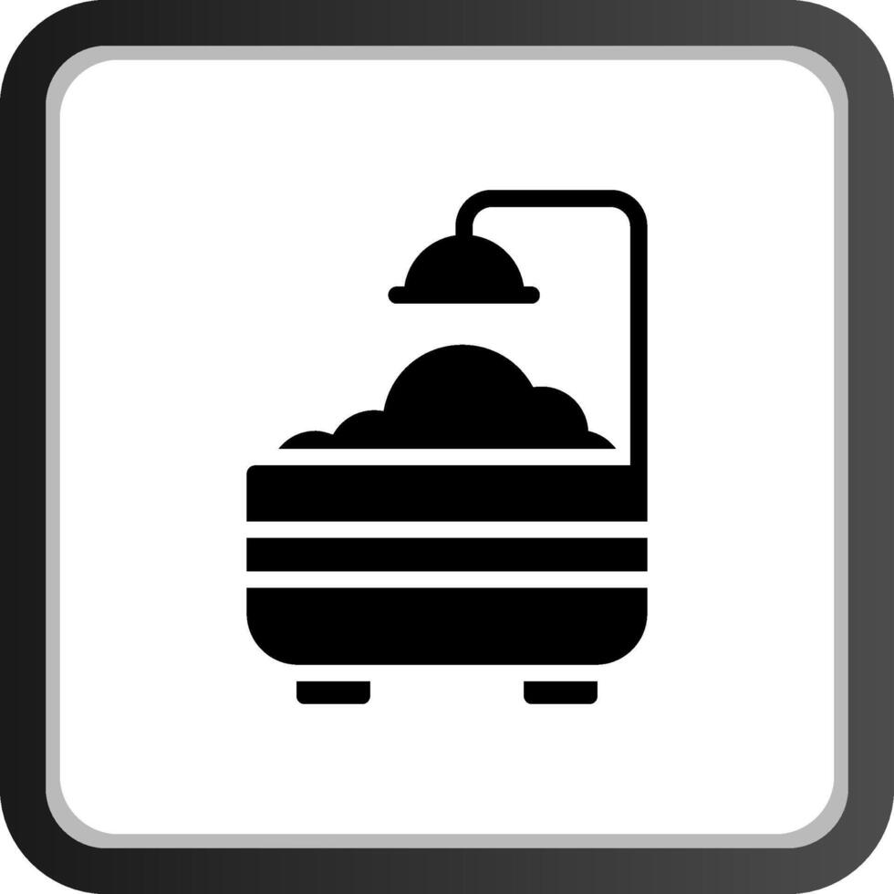 Badewanne kreatives Icon-Design vektor