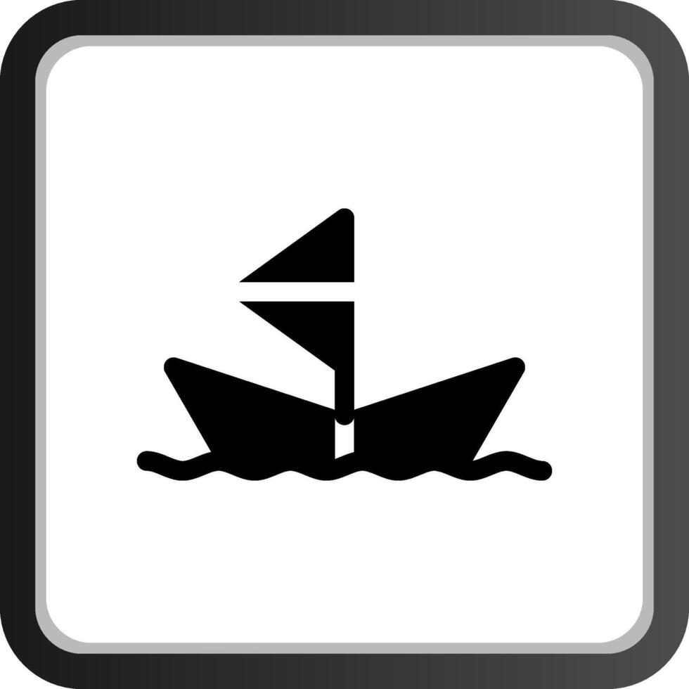 papper båt kreativ ikon design vektor