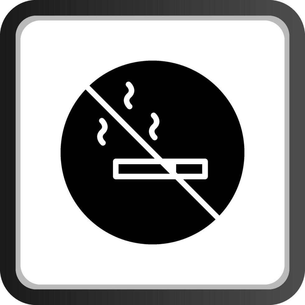 Nej rökning område kreativ ikon design vektor