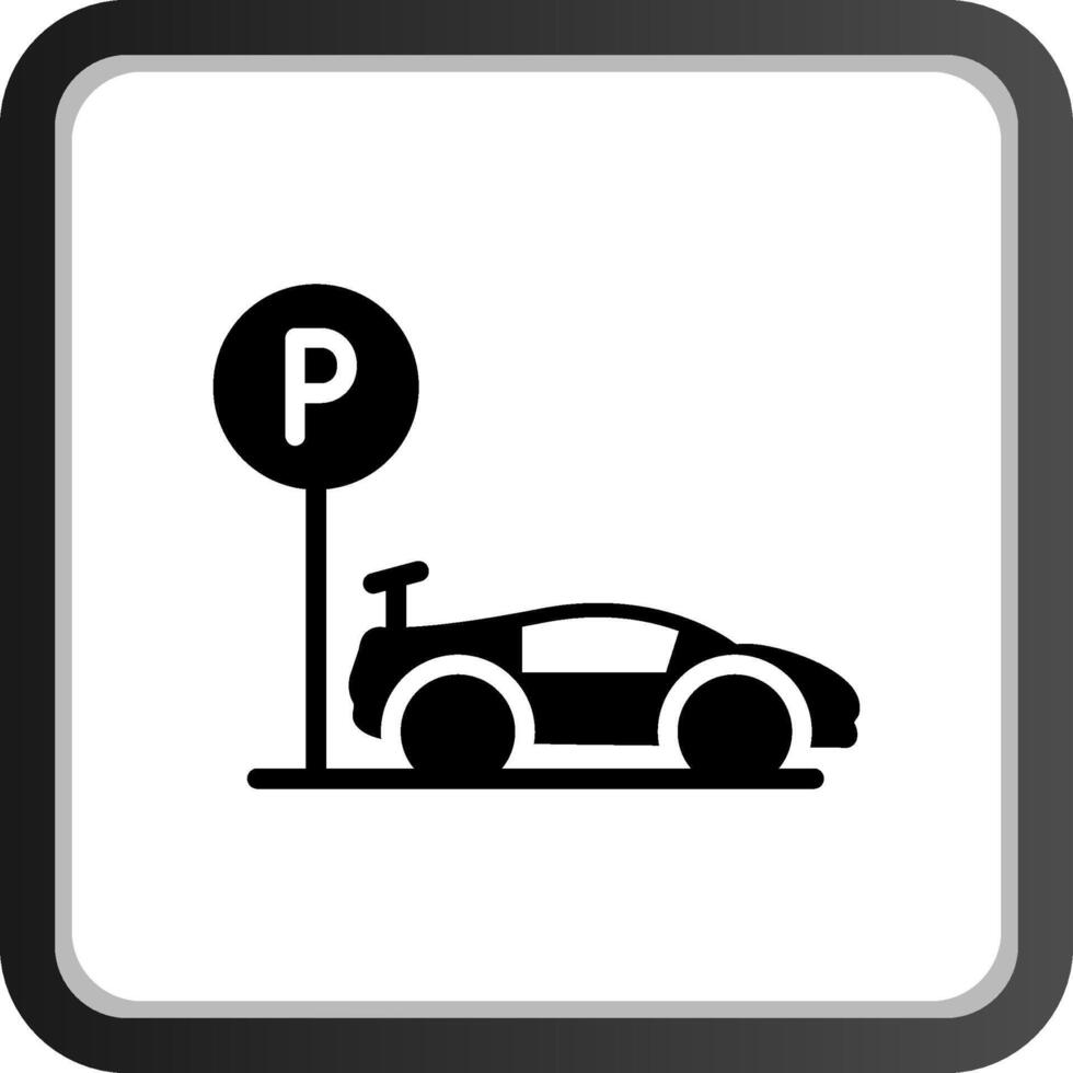 Parkplatz Bereich kreativ Symbol Design vektor