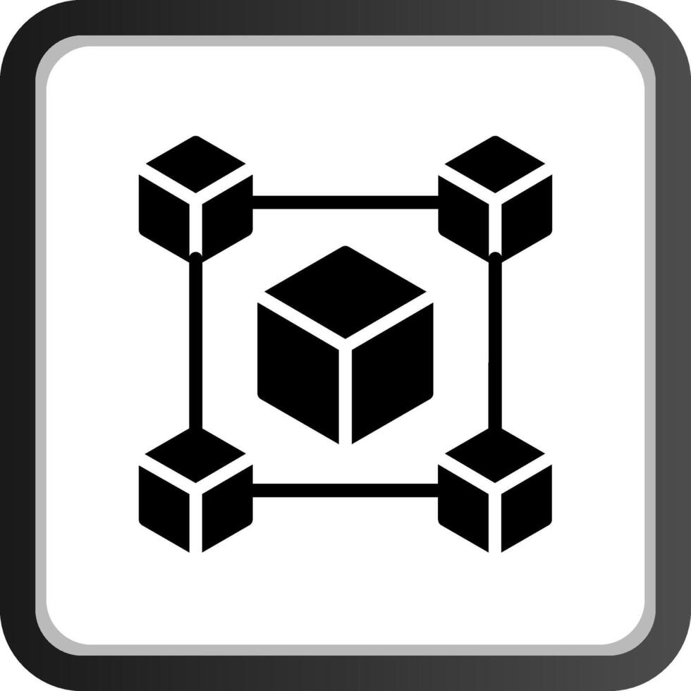 Blockchain kreativ Symbol Design vektor