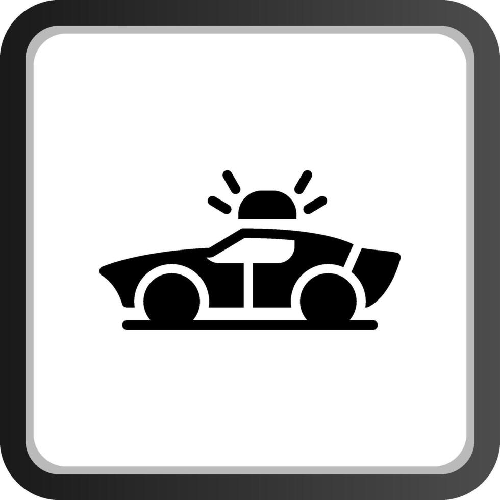 Polizeiauto kreatives Icon-Design vektor