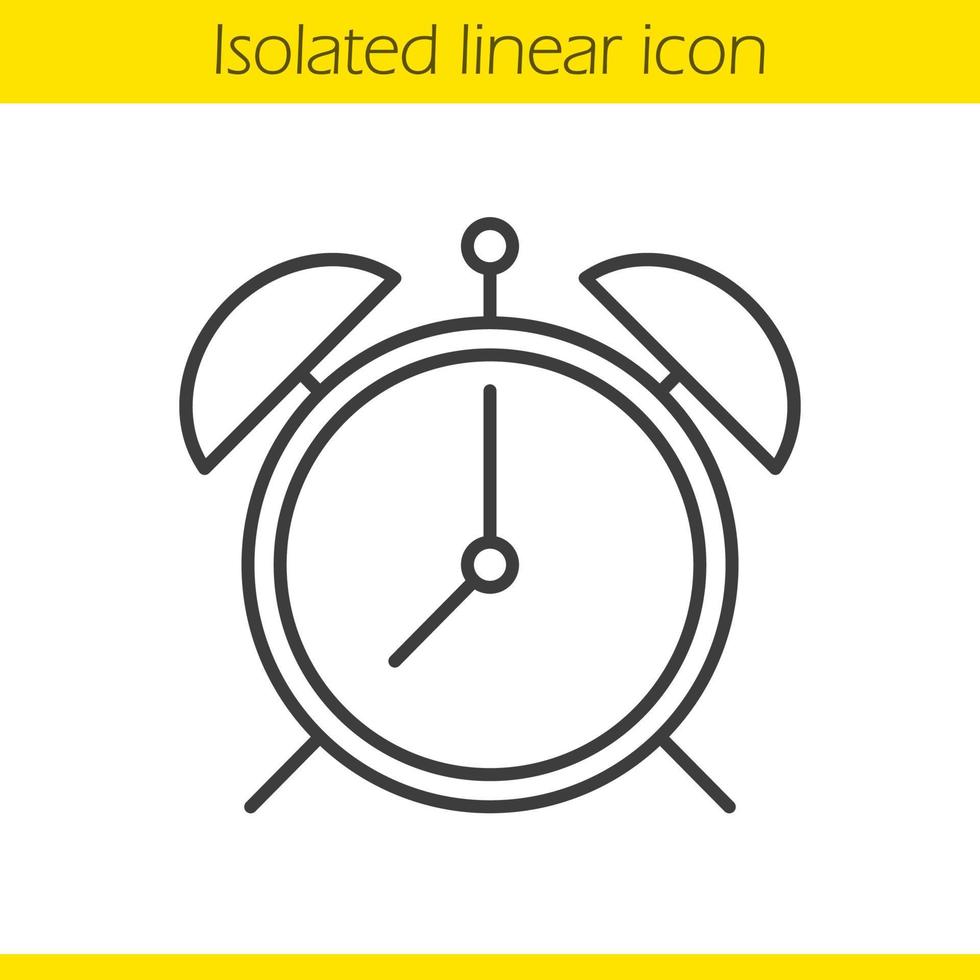 Wecker lineares Symbol. dünne Linie Abbildung. Kontursymbol. Vektor isolierte Umrisszeichnung