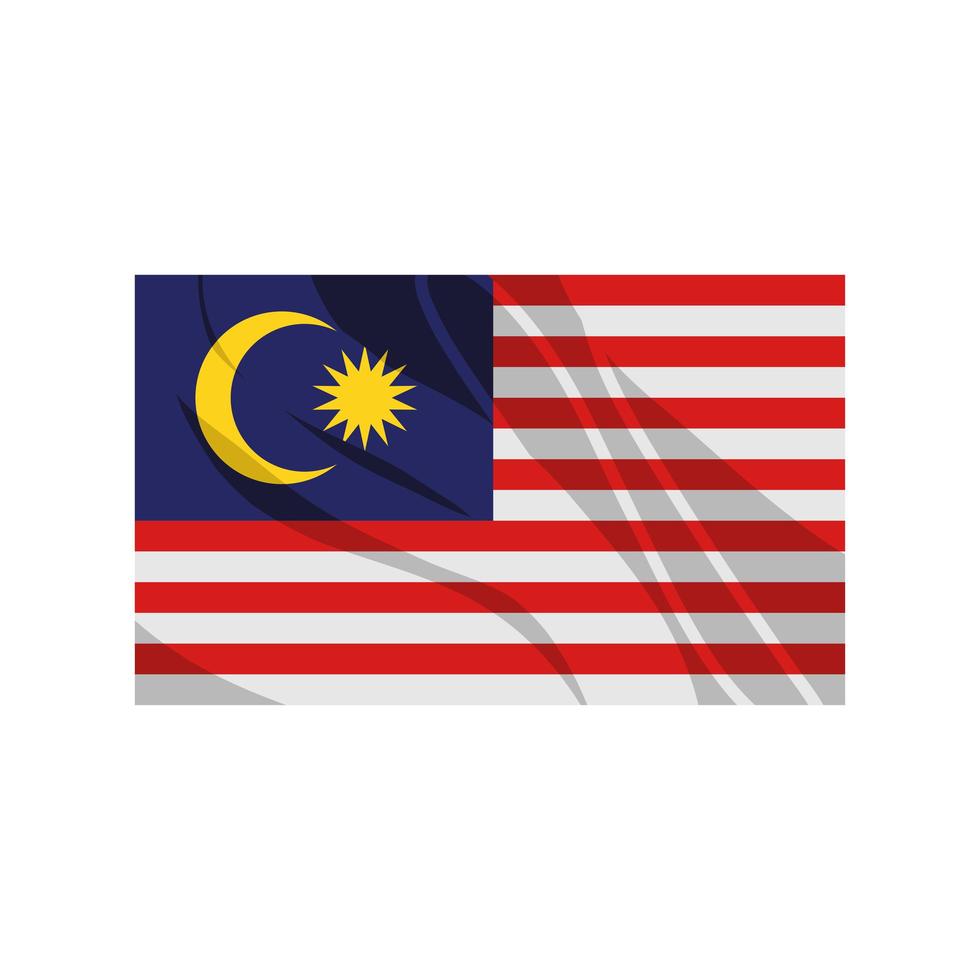 malaysiens nationella flagga vektor