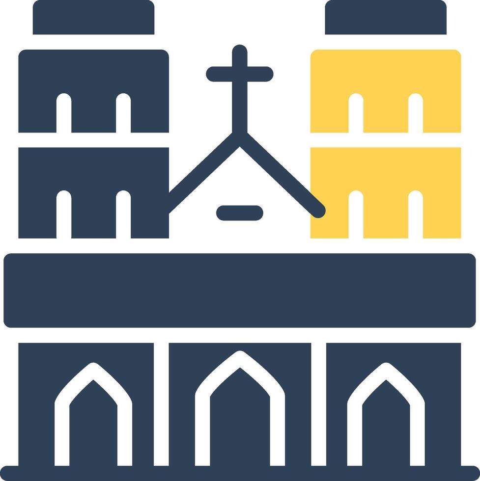 Notre Dame kreatives Icon-Design vektor