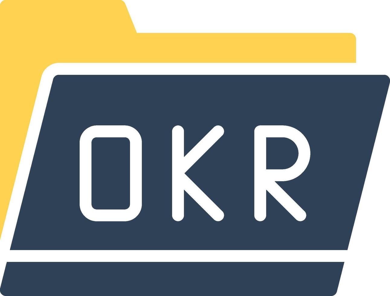 okr mapp kreativ ikon design vektor