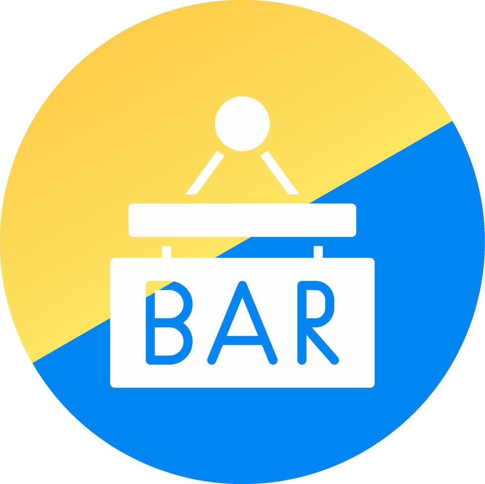 Bar-Schild kreatives Icon-Design vektor