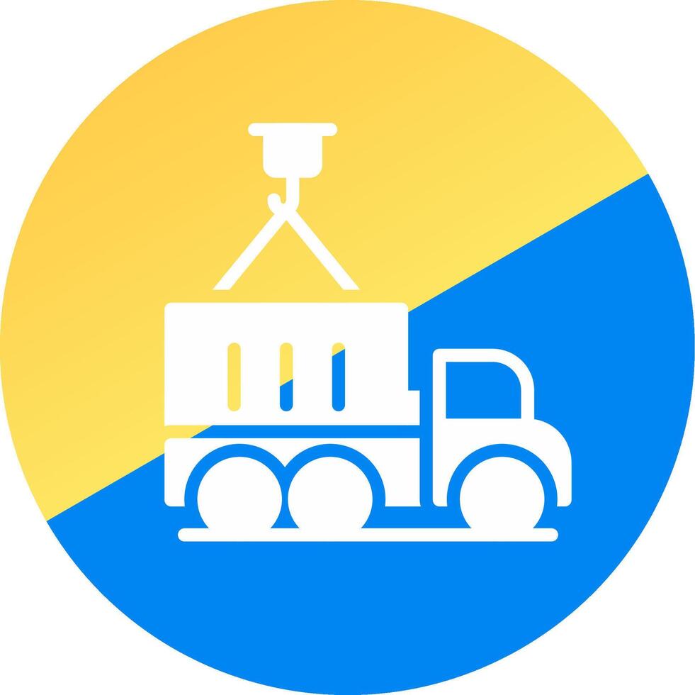 kreatives Icon-Design für Container-LKW vektor