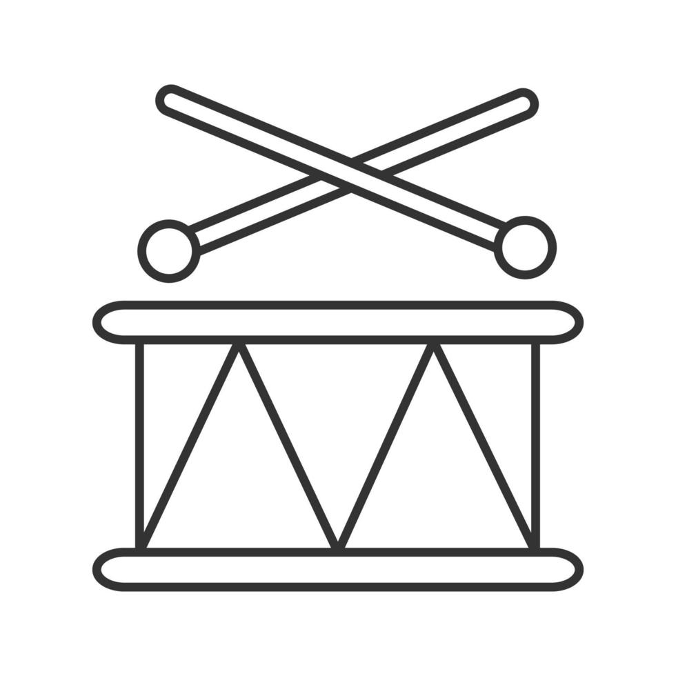 leksakstrumma linjär ikon. tunn linje illustration. kontursymbol. vektor isolerade konturritning