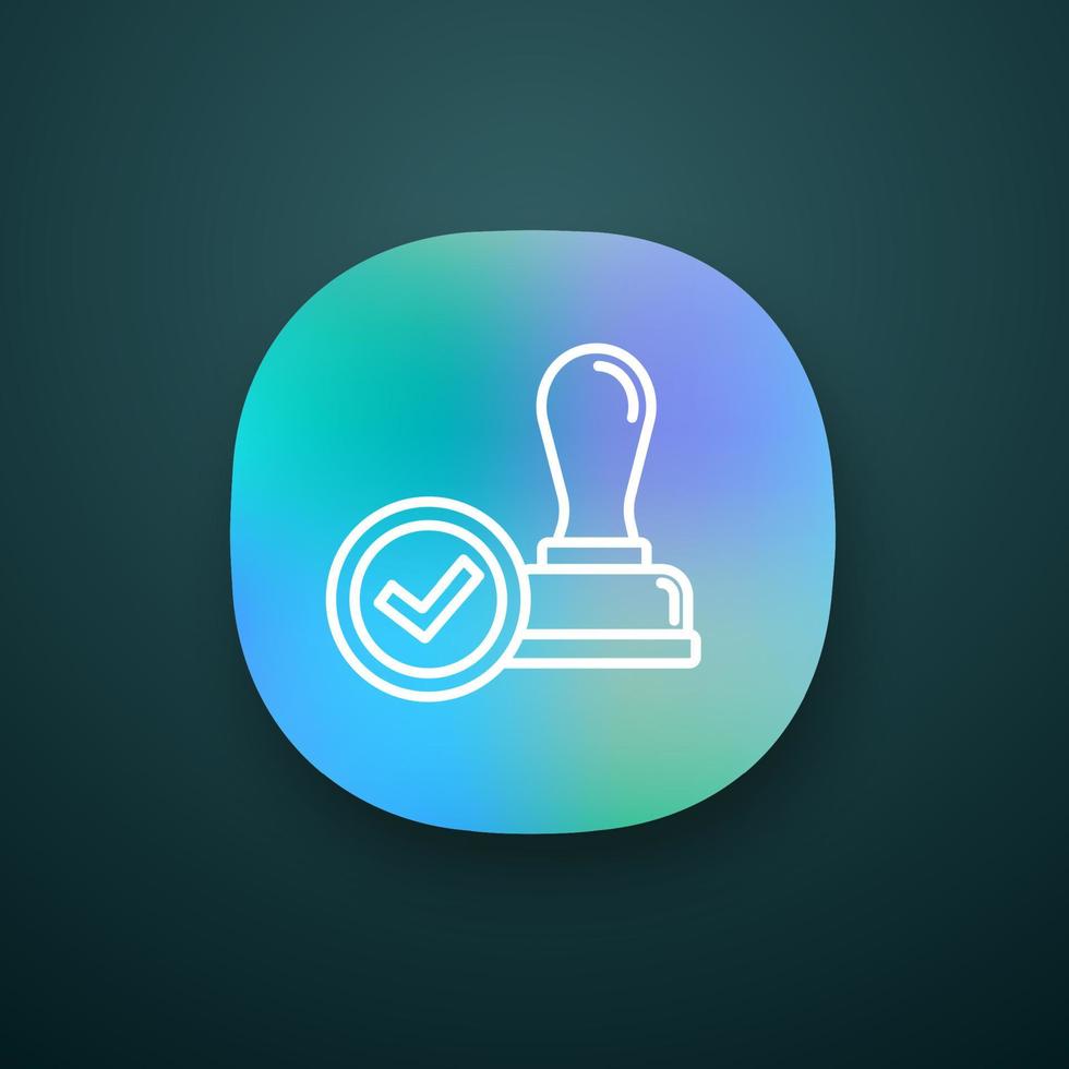 Symbol für App-Stempel genehmigt vektor