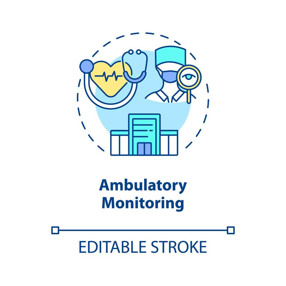 Symbol für das ambulante Überwachungskonzept vektor