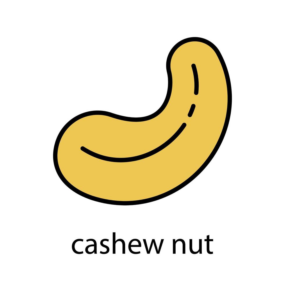 cashewnötsfärgikon. isolerad vektor illustration