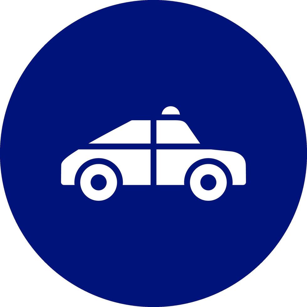 Polizeiauto kreatives Icon-Design vektor