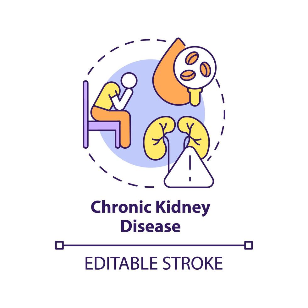 kronisk njursjukdom konceptikon vektor