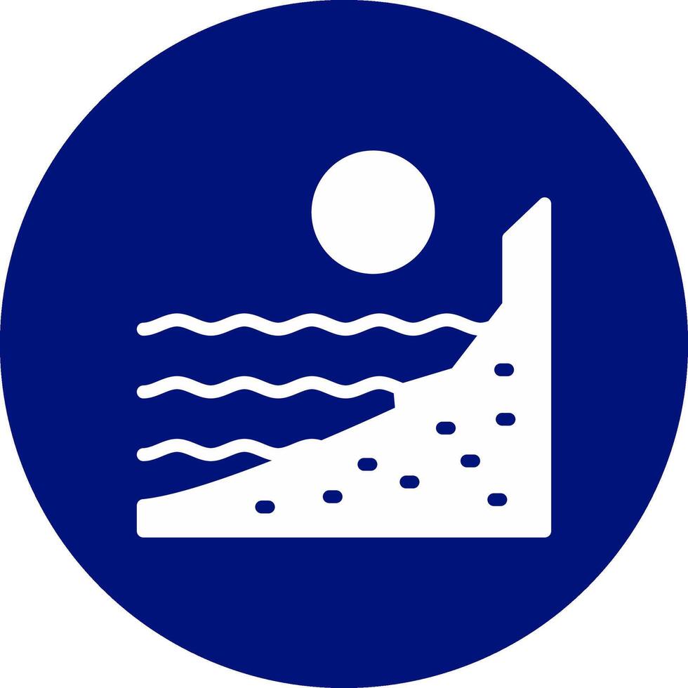 Ufer Landschaft kreativ Symbol Design vektor