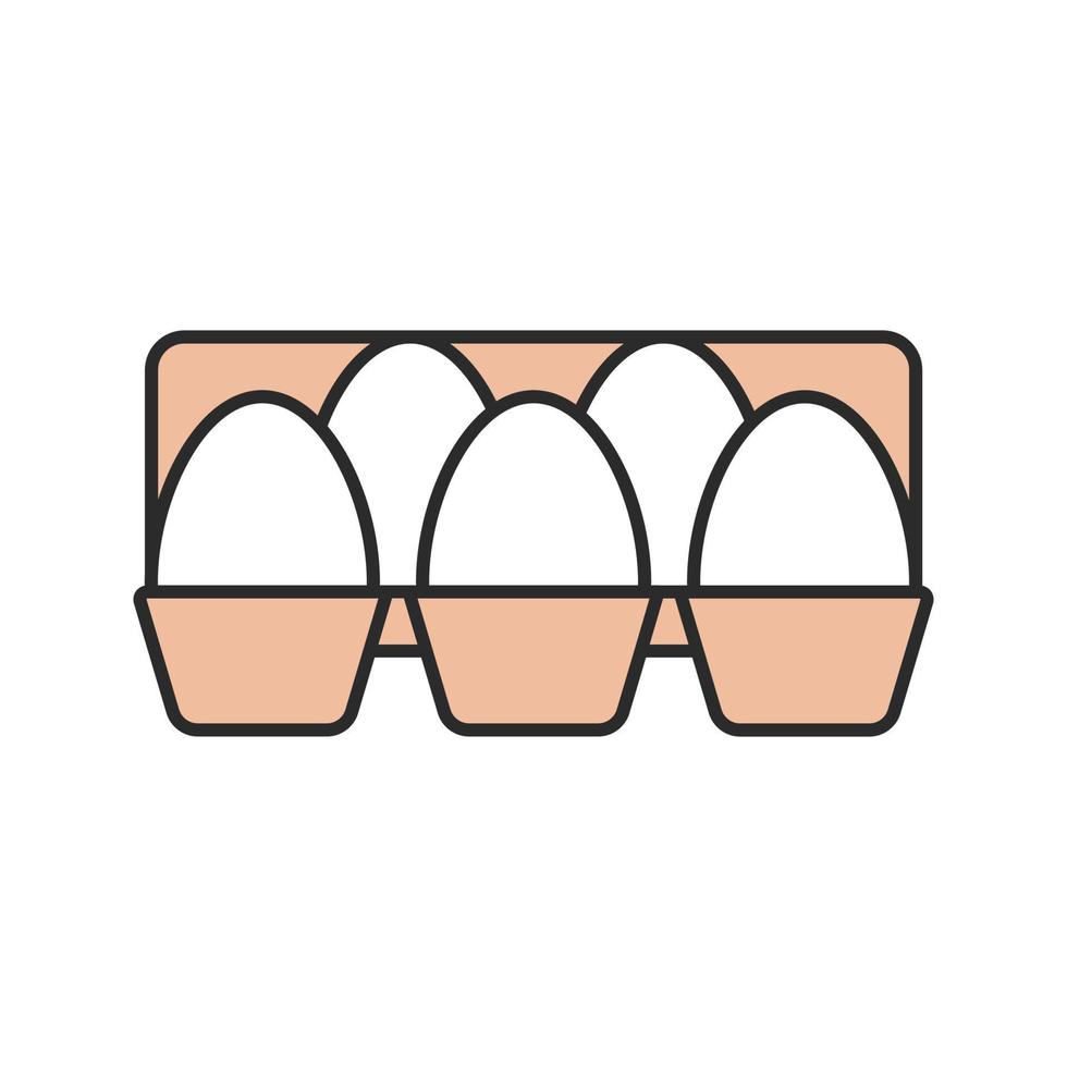 äggbricka färgikon. isolerad vektor illustration