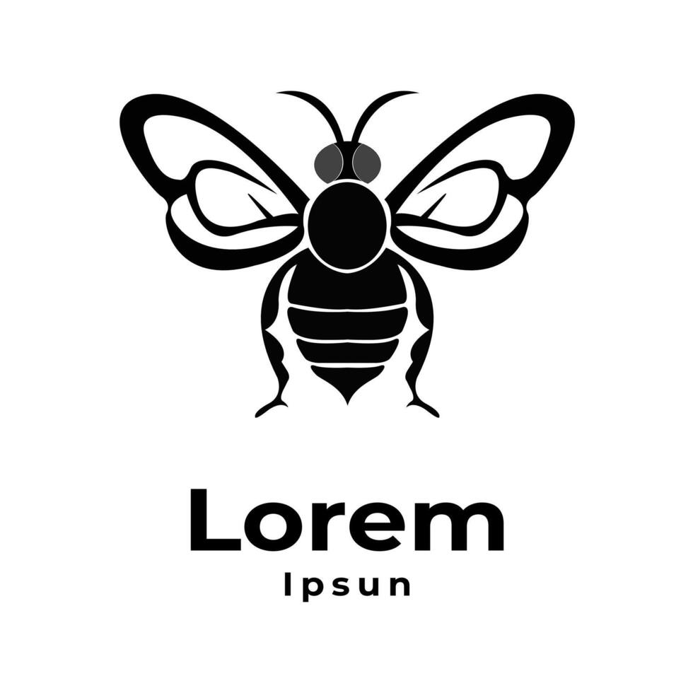 Honig Biene Illustration Vektor Logo Design