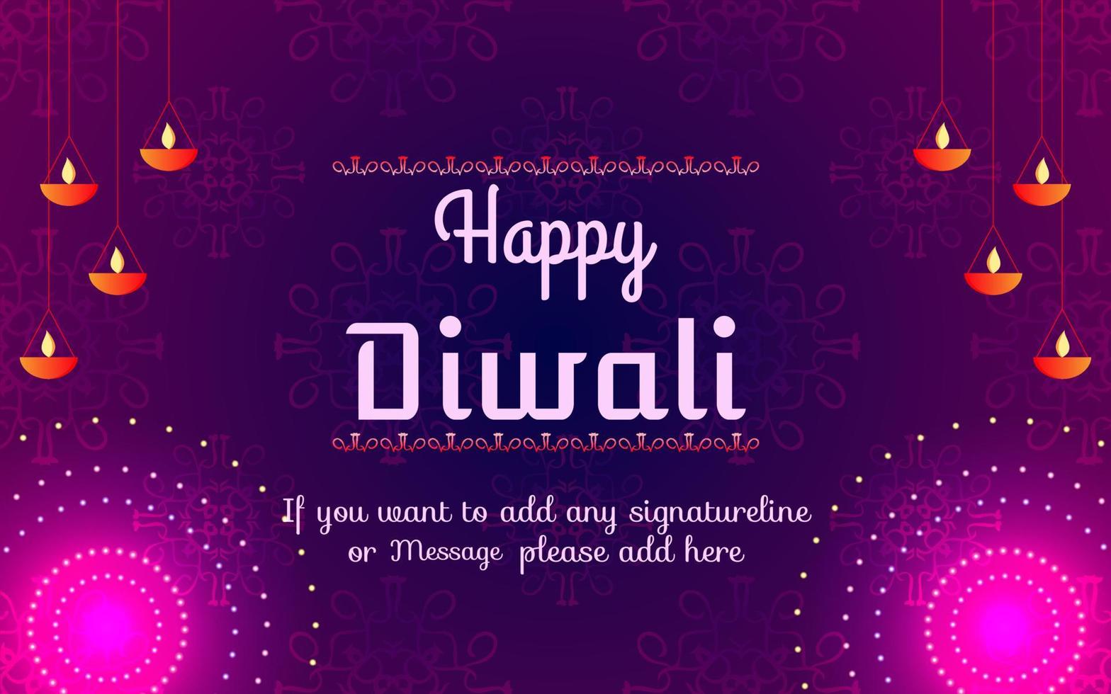 glad diwali vektor illustration, glad diwali vektor banner illustration med diya - oljelampa, diwali illustration med typografi, kreativ diwali vektor design för gratulationskort och bakgrund.