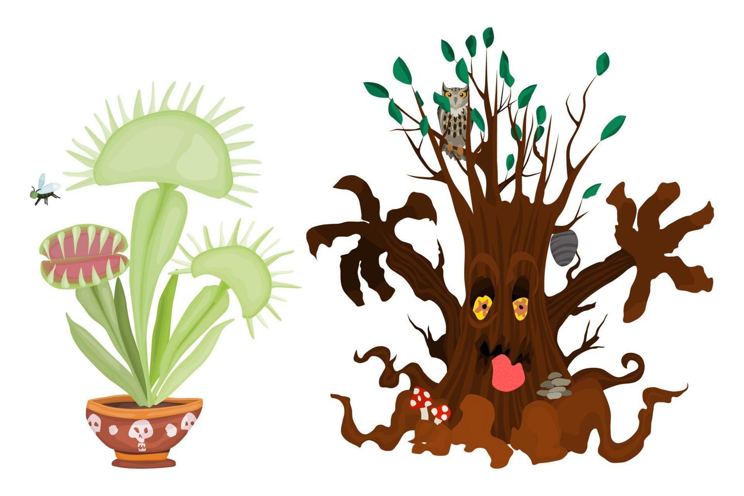 farliga växter halloween party illustration ny vektor