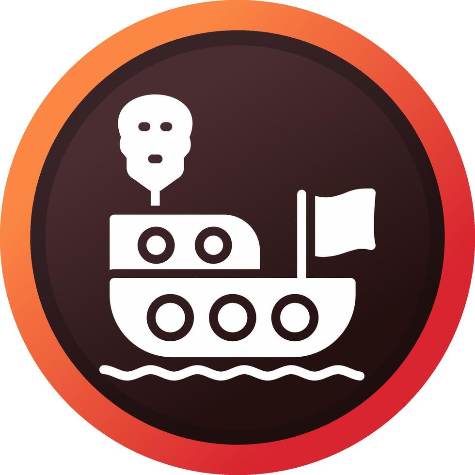 Piratenschiff kreatives Icon-Design vektor