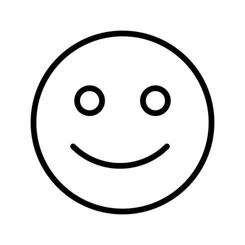 Glad Emoticon Vector Icon