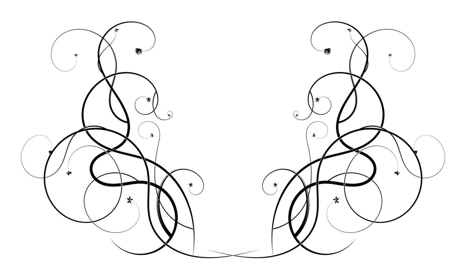 wirbelndes Weinreben-Ornament-Element. Vektor-Aktie vektor