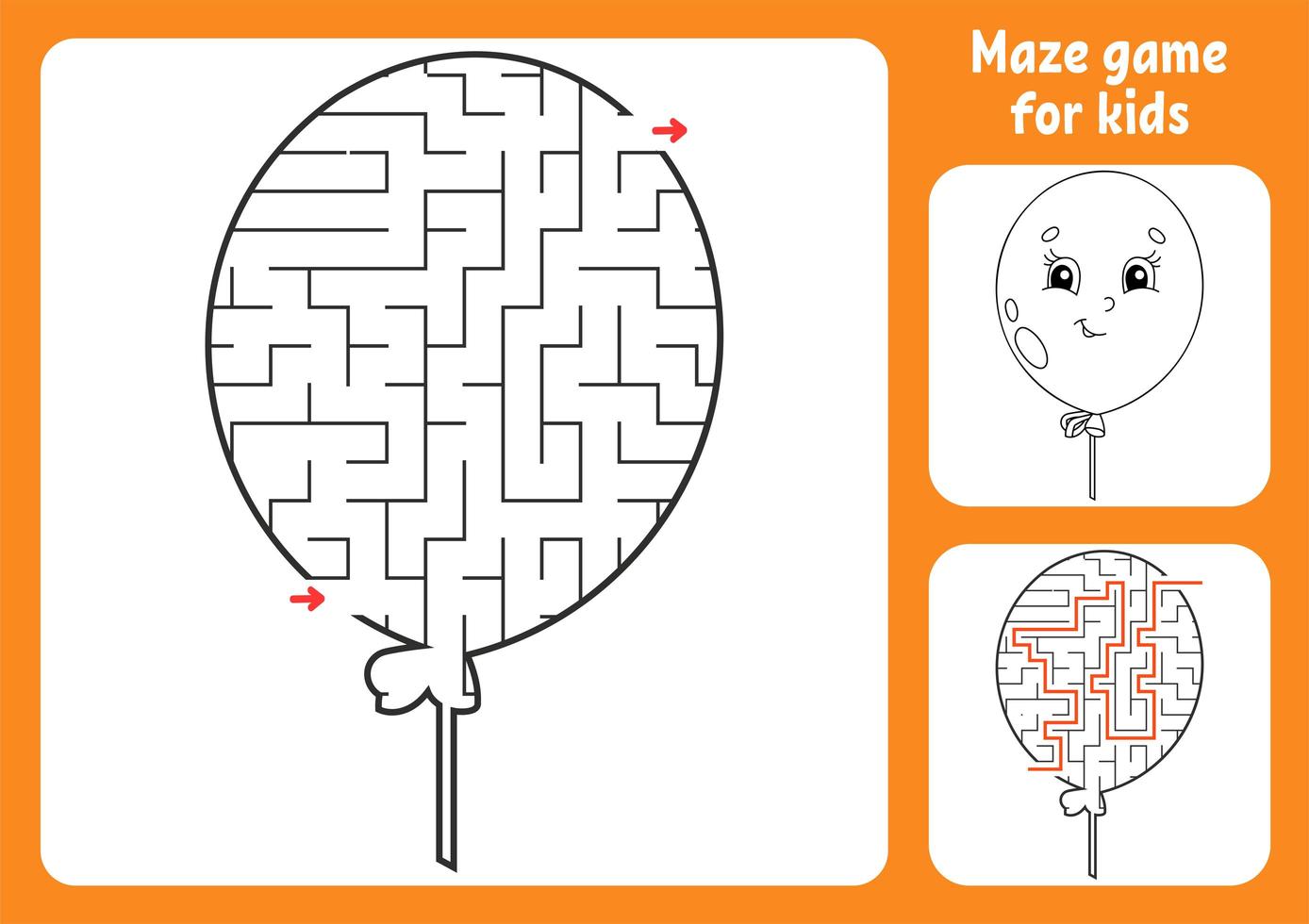 abstraktes Labyrinth. Spiel für Kinder. Puzzle für Kinder. Labyrinth Rätsel. den richtigen Weg finden. Arbeitsblatt Bildung. mit Antwort. vektor