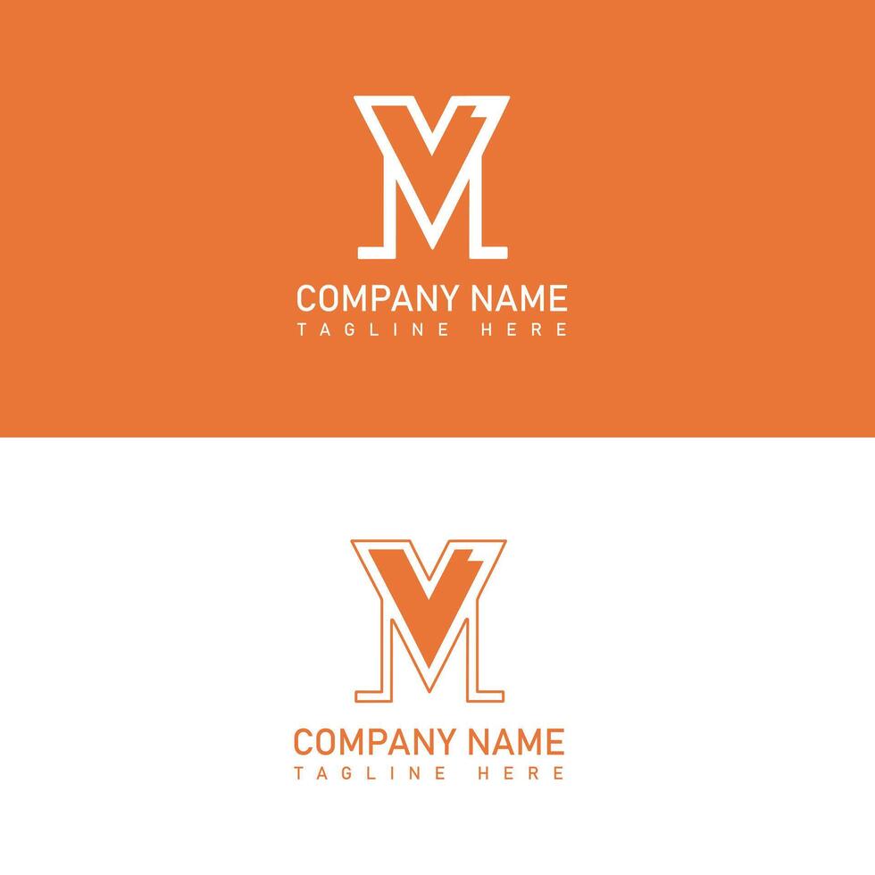 modern minimal Vektor Logo von Brief m