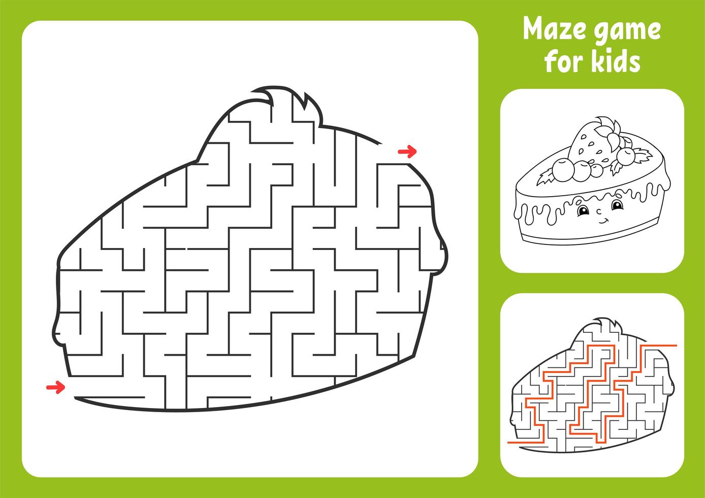 abstraktes Labyrinth. Spiel für Kinder. Puzzle für Kinder. Labyrinth Rätsel. den richtigen Weg finden. Arbeitsblatt Bildung. mit Antwort. vektor