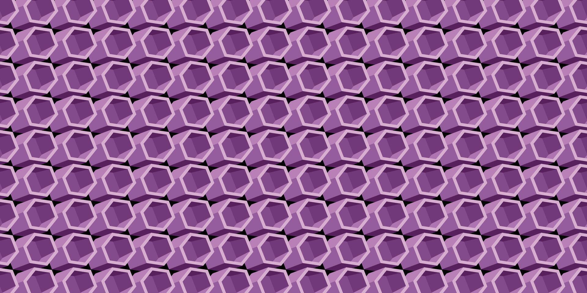 geometrisk hexagonal mönster lila vektor för bakgrund design.