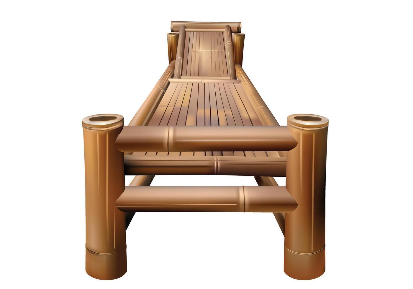 Bambus Liege Salon Stuhl Vektor Illustration zum Hintergrund Design. isoliert auf Weiß Hintergrund.