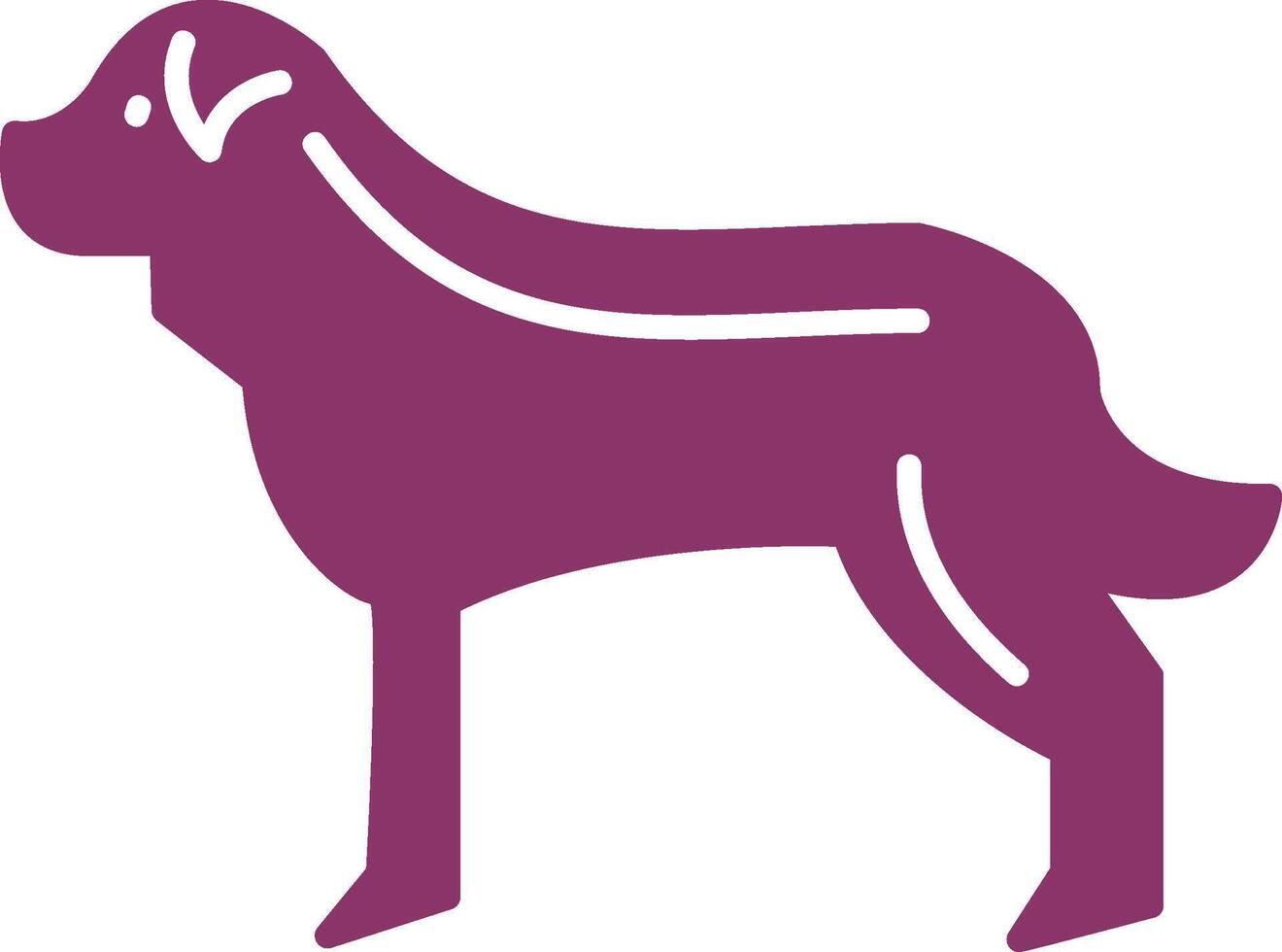 Hund Glyphe zwei Farbe Symbol vektor