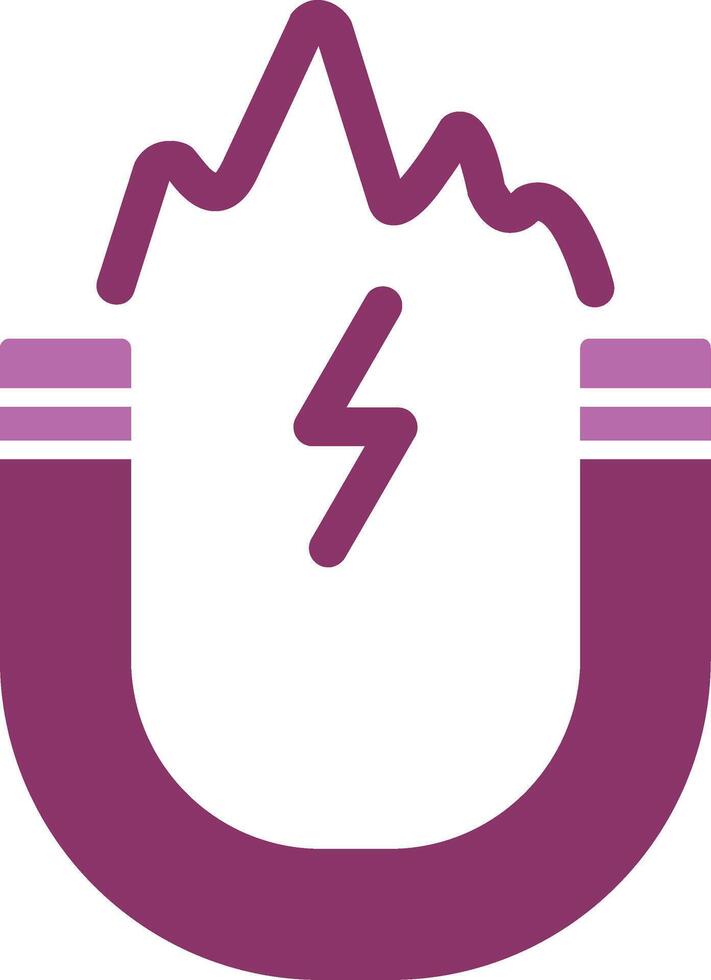 elektromagnetisch Glyphe zwei Farbe Symbol vektor