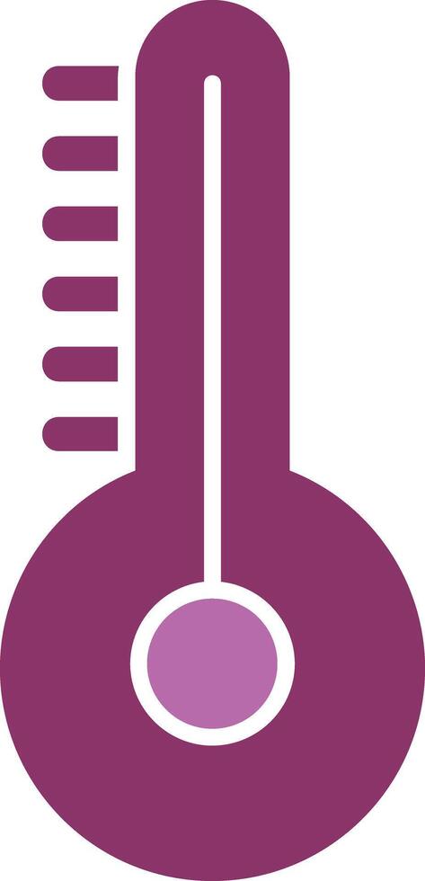 Temperatur Glyphe zwei Farbe Symbol vektor