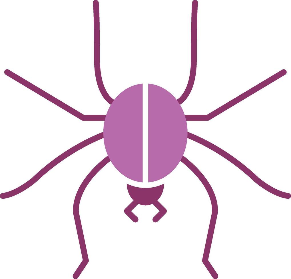 Spinne Glyphe zwei Farbe Symbol vektor