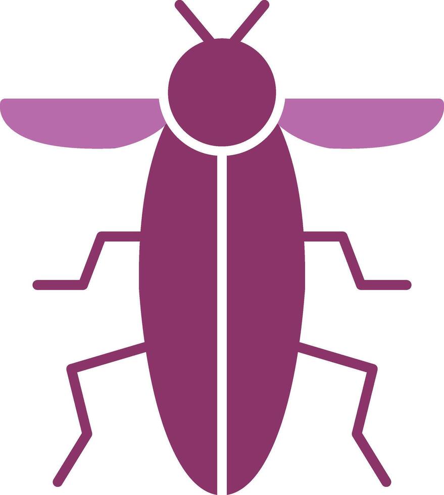 Insekt Glyphe zwei Farbe Symbol vektor
