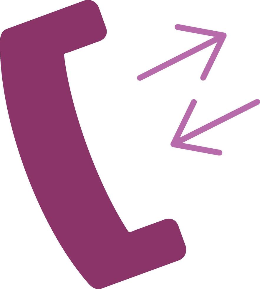 telefon mottagare glyf två Färg ikon vektor