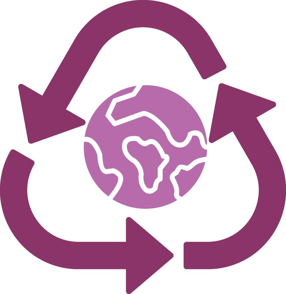 recyceln Glyphe zwei Farbe Symbol vektor