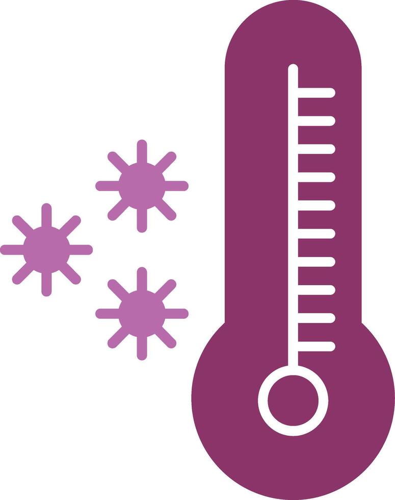 termometer glyf två Färg ikon vektor