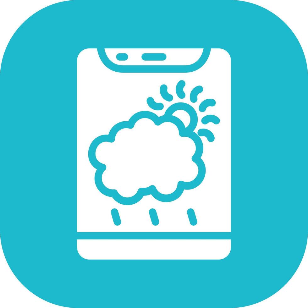 Wetter-App-Vektorsymbol vektor